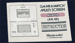 Game&Watch Arkanoid manual